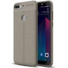 For HTC Desire 12+ Litchi Texture Soft TPU Protective Back Cover Case(Grey) - 1