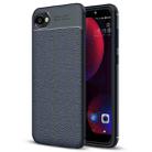 For HTC Desire 12 Litchi Texture Soft TPU Protective Back Cover Case(Navy Blue) - 1