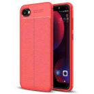 For HTC Desire 12 Litchi Texture Soft TPU Protective Back Cover Case(Red) - 1