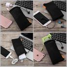 HAWEEL Pouch Bag for Smart Phones, Power Bank and other Accessories, Size same as 5.5 inch Phone(Black) - 8