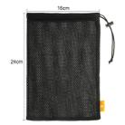 HAWEEL Nylon Mesh Drawstring Pouch Bag with Stay Cord for up to 7.9 inch Screen Tablet, Size: 24cm x 16cm(Black) - 3