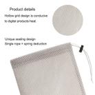 HAWEEL Nylon Mesh Drawstring Pouch Bag with Stay Cord for up to 7.9 inch screen Tablet, Size: 24cm x 16cm(Grey) - 4