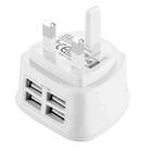 [UAE Warehouse] [BS Certificate] HAWEEL UK Plug 4 USB Ports Max 3.1A Travel Charger, Private Mold with Patent, For iPhone, iPad, Galaxy, Huawei, Xiaomi, LG, HTC and other Smart Phones - 1