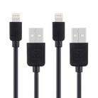 2 PCS HAWEEL 1m High Speed 8 pin to USB Sync and Charging Cable Kit for iPhone, iPad(Black) - 1