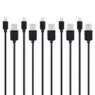 5 PCS HAWEEL 1m High Speed 8 pin to USB Sync and Charging Cable Kit for iPhone, iPad(Black) - 1