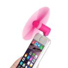 HAWEEL 3.5 inch Fashion Portable 8 Pin USB Phone Mini Fan with Two Leaves, For iPhone 7 & 7 Plus, iPhone 6 & 6s, iPhone 6 Plus & 6s Plus, iPad Air(Magenta) - 1