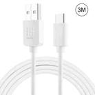 HAWEEL 3m USB-C / Type-C to USB 2.0 Data & Charging Cable(White) - 1