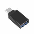 HAWEEL USB-C / Type-C Male to USB 3.0 Female OTG Data Transmission Adapter(Black) - 1