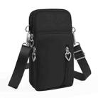 HAWEEL Mini Crossbody Vertical Zipper Pouch Phone Case Bag(Black) - 1