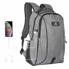 HAWEEL Outdoor Portable Canvas Dual Shoulders Laptop Backpack(Grey) - 1