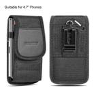 HAWEEL 4.7 inch Nylon Cloth Phone Belt Clip Carrying Pouch with Card Slot(Black) - 1
