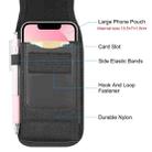 HAWEEL 4.7 inch Nylon Cloth Phone Belt Clip Carrying Pouch with Card Slot(Black) - 3