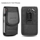 HAWEEL 6.1-6.8 inch Nylon Cloth Phone Belt Clip Carrying Pouch with Card Slot(Black) - 1