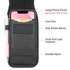 HAWEEL 6.1-6.8 inch Nylon Cloth Phone Belt Clip Carrying Pouch with Card Slot(Black) - 3