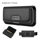 HAWEEL 4.7 inch Nylon Cloth Phone Belt Clip Horizontal Carrying Pouch with Card Slot (Black) - 1