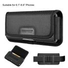 HAWEEL 6.1-6.8 inch Nylon Cloth Phone Belt Clip Horizontal Carrying Pouch with Card Slot (Black) - 1