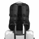 HAWEEL 14W Solar Panel Power Backpack Laptop Bag with Handle and 5V / 2.1A Max USB Charging Port(Black) - 3