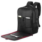 HAWEEL 14W Solar Panel Power Backpack Laptop Bag with Handle and 5V / 2.1A Max USB Charging Port(Black) - 8