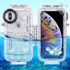 For iPhone XS Max HAWEEL 40m/130ft Waterproof Diving Case, Photo Video Taking Underwater Housing Cover(Transparent) - 1