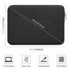 HAWEEL 15.0 inch Sleeve Case Zipper Briefcase Laptop Carrying Bag, For Macbook, Samsung, Lenovo, Sony, DELL Alienware, CHUWI, ASUS, HP, 15 inch and Below Laptops(Black) - 3