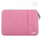 HAWEEL 15.0 inch Sleeve Case Zipper Briefcase Laptop Carrying Bag, For Macbook, Samsung, Lenovo, Sony, DELL Alienware, CHUWI, ASUS, HP, 15 inch and Below Laptops(Pink) - 1