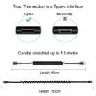 HAWEEL 1.5m 5A USB-C / Type-C to USB-C / Type-C Retractable Coiled PD Fast Charging Cable - 3