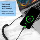 HAWEEL 1.5m 5A USB-C / Type-C to USB-C / Type-C Retractable Coiled PD Fast Charging Cable - 7