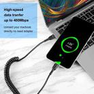 HAWEEL 2m 5A USB-C / Type-C to USB-C / Type-C Retractable Coiled PD Fast Charging Cable - 7