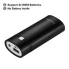 HAWEEL DIY 2x 18650 Battery (Not Included) 5600mAh Power Bank Shell Box with USB Output & Indicator(Black) - 1