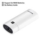 HAWEEL DIY 2x 18650 Battery (Not Included) 5600mAh Power Bank Shell Box with USB Output & Indicator(White) - 1