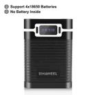 HAWEEL DIY 4x 18650 Battery (Not Included) 10000mAh Dual-way QC Charger Power Bank Shell Box with 2x USB Output & Display, Support PD / QC / SCP / FCP / AFC / PPS / PE (Black) - 1