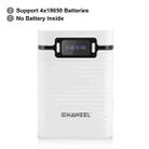 HAWEEL DIY 4x 18650 Battery (Not Included) 10000mAh Dual-way QC Charger Power Bank Shell Box with 2x USB Output & Display, Support PD / QC / SCP / FCP / AFC / PPS / PE (White) - 1