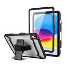 For iPad 10th Gen 10.9 2022 360 Full Body Shockproof Tablet Case with Grip & Holder & Pen Slot(Black) - 1