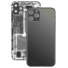 Back Battery Cover Glass Panel for iPhone 11 Pro(Black) - 1