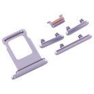 SIM Card Tray + Side Key for iPhone 11(Purple) - 3