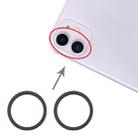 2 PCS Rear Camera Glass Lens Metal Protector Hoop Ring for iPhone 11(Black) - 1