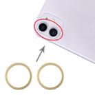 2 PCS Rear Camera Glass Lens Metal Protector Hoop Ring for iPhone 11(Gold) - 1
