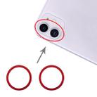 2 PCS Rear Camera Glass Lens Metal Protector Hoop Ring for iPhone 11(Red) - 1