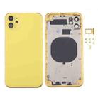 Back Housing Cover with SIM Card Tray & Side keys & Camera Lens for iPhone 11(Yellow) - 1