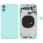 Battery Back Cover (with Side Keys & Card Tray & Power + Volume Flex Cable & Wireless Charging Module) for iPhone 11(Green) - 1