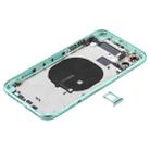 Battery Back Cover (with Side Keys & Card Tray & Power + Volume Flex Cable & Wireless Charging Module) for iPhone 11(Green) - 3