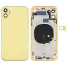 Battery Back Cover (with Side Keys & Card Tray & Power + Volume Flex Cable & Wireless Charging Module) for iPhone 11(Yellow) - 1