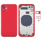 Back Housing Cover with Appearance Imitation of iP12 for iPhone 11(Red) - 1