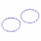 2 PCS Rear Camera Glass Lens Metal Protector Hoop Ring for iPhone 12(Purple) - 3