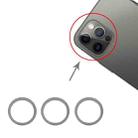 3 PCS Rear Camera Glass Lens Metal Protector Hoop Ring for iPhone 12 Pro(Aqua Blue) - 1