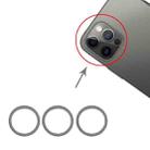 3 PCS Rear Camera Glass Lens Metal Protector Hoop Ring for iPhone 12 Pro(Graphite) - 1