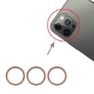 3 PCS Rear Camera Glass Lens Metal Protector Hoop Ring for iPhone 12 Pro(Gold) - 1