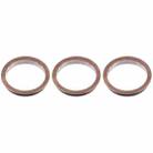 3 PCS Rear Camera Glass Lens Metal Protector Hoop Ring for iPhone 12 Pro(Gold) - 3
