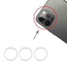 3 PCS Rear Camera Glass Lens Metal Protector Hoop Ring for iPhone 12 Pro(Silver) - 1
