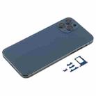 Back Housing Cover with Appearance Imitation of iP12 for iPhone X(Blue) - 2